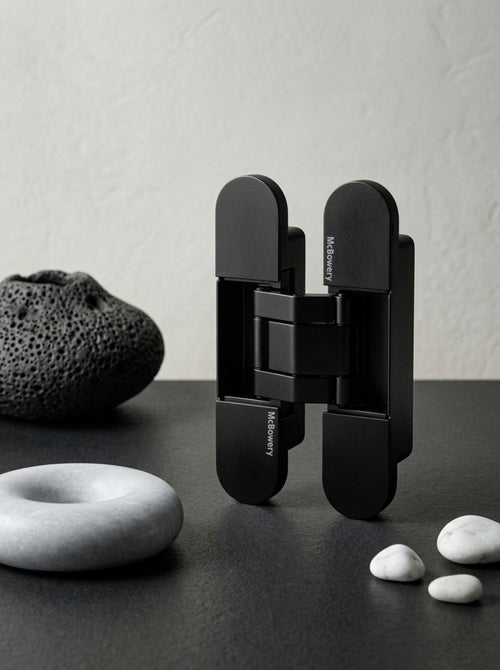 McBowery concealed door hinge in Matte Black